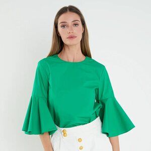 English Factory Ruffle Bell Sleeve Top
